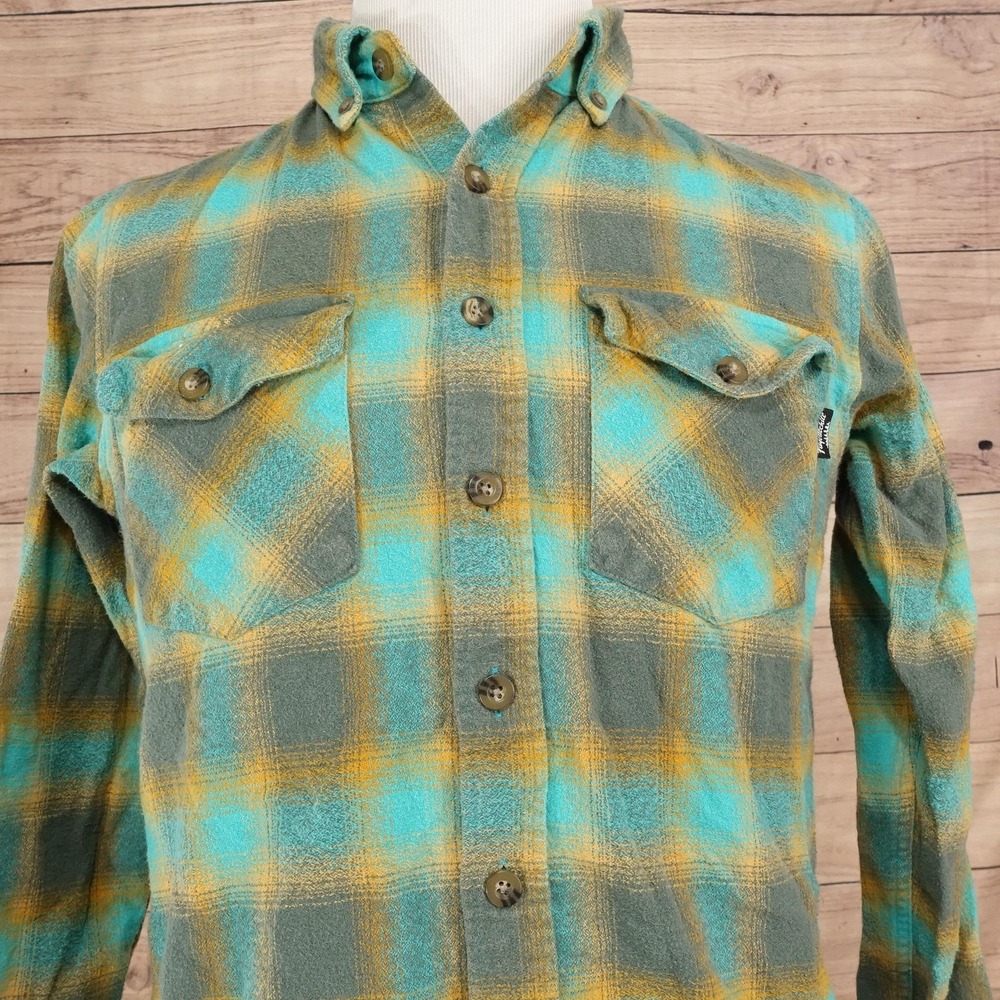 Fayettechill Shirt Mens M Multicolor Plaid Long Sleeve Button-Up Flannel Cotton